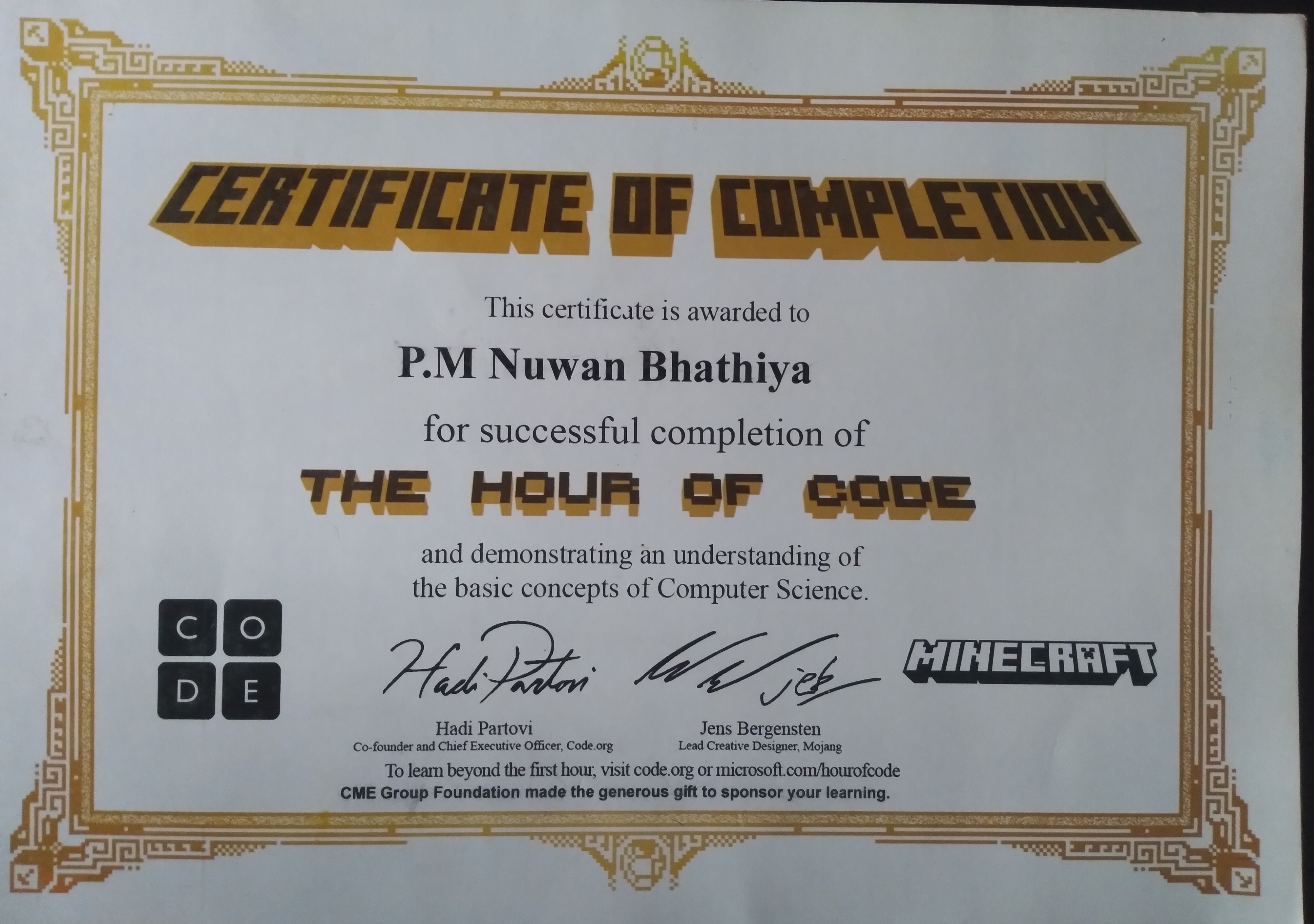 Hour of Code Certification
