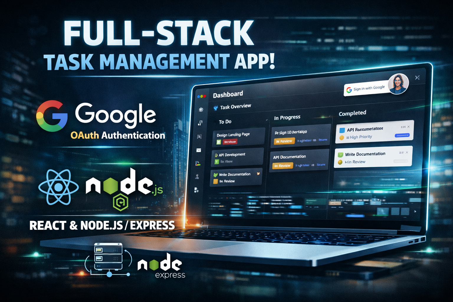 Full-stack task manager web app